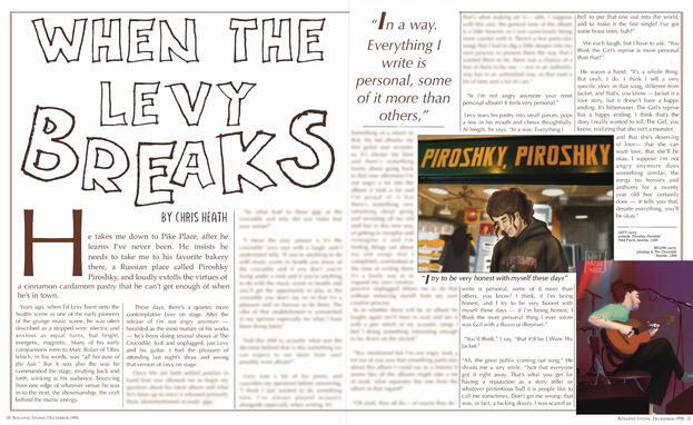 Ed Levy - Articles; 1998